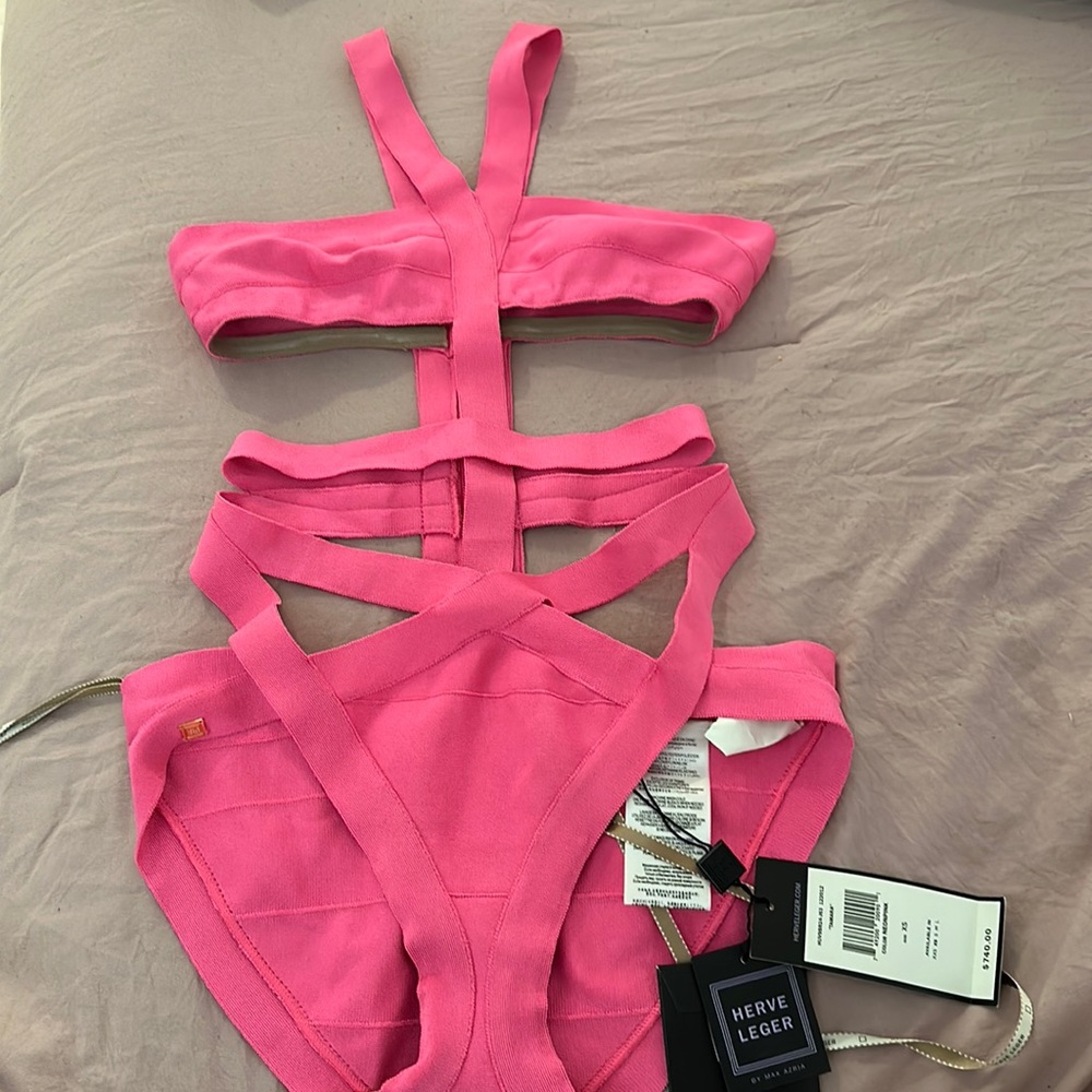 Brand new Herve Leger bathing suit